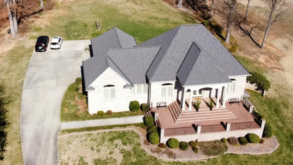 home in Conover with a new roof replacement